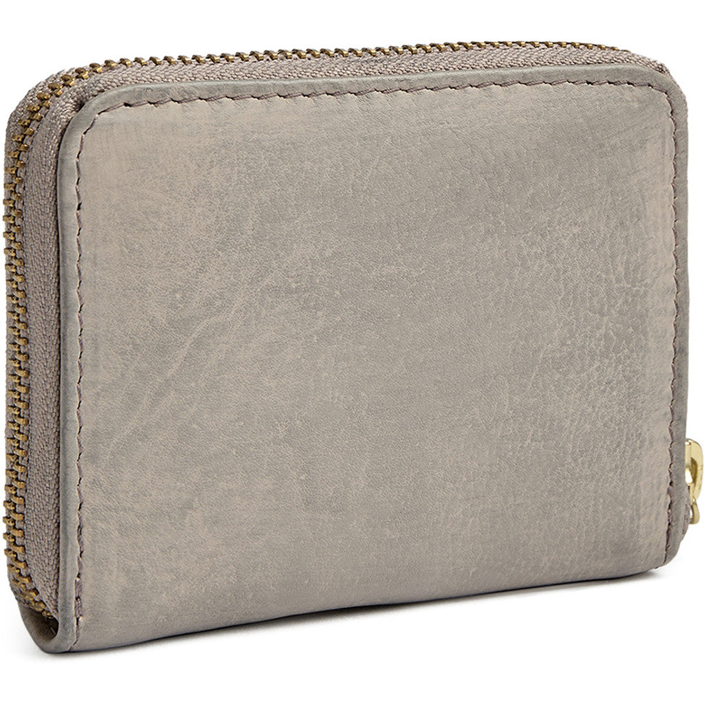 DEPECHE Small simple wallet in soft leather Purse / Credit card holder 160 Concrete