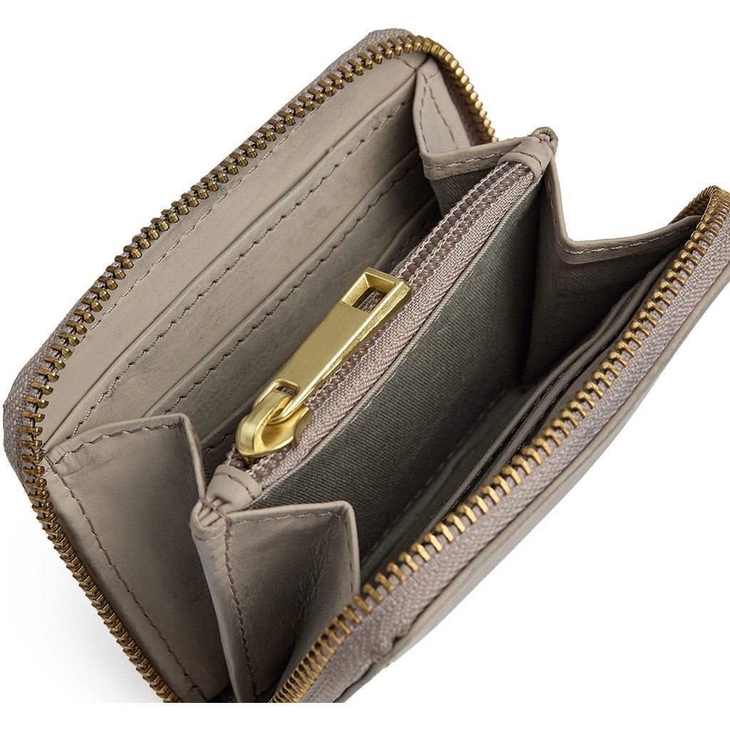 DEPECHE Small simple wallet in soft leather Purse / Credit card holder 160 Concrete