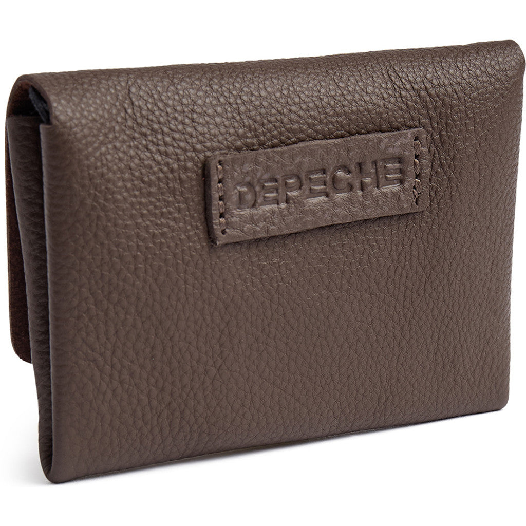 DEPECHE Wallet/credit card holder in soft leather Purse / Credit card holder 250 Dark Taupe