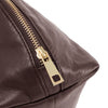 DEPECHE Soft and spacious leather cosmetic bag Accessories 258 Winter Brown / Brass