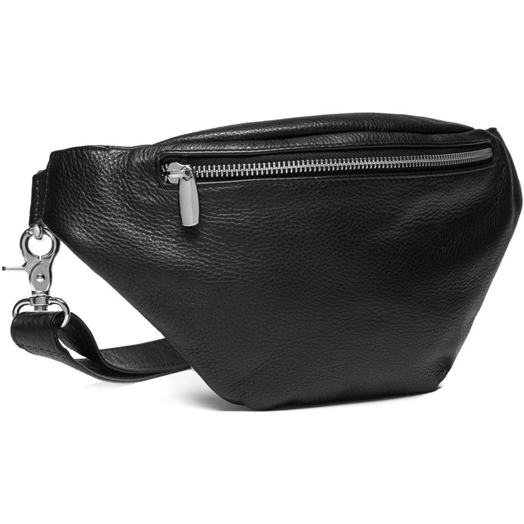 DEPECHE High-quality leather bumbag Bumbag 099 Black (Nero)
