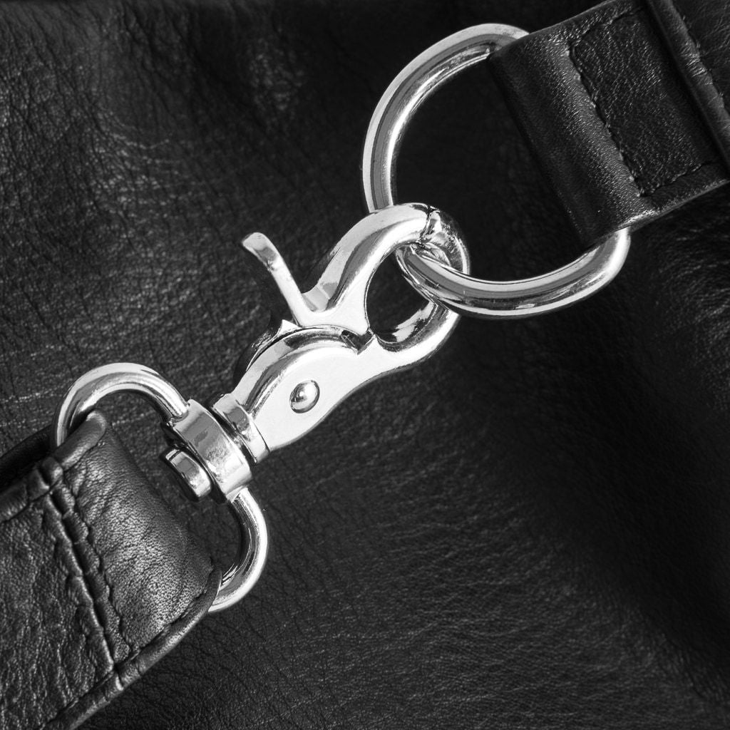 DEPECHE High-quality leather bumbag Bumbag 099 Black (Nero)