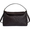 DEPECHE Sofya handwoven calf leather crossover Cross over 161 Dark brown
