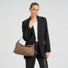 DEPECHE Sofya handwoven calf leather crossover Cross over 250 Dark Taupe