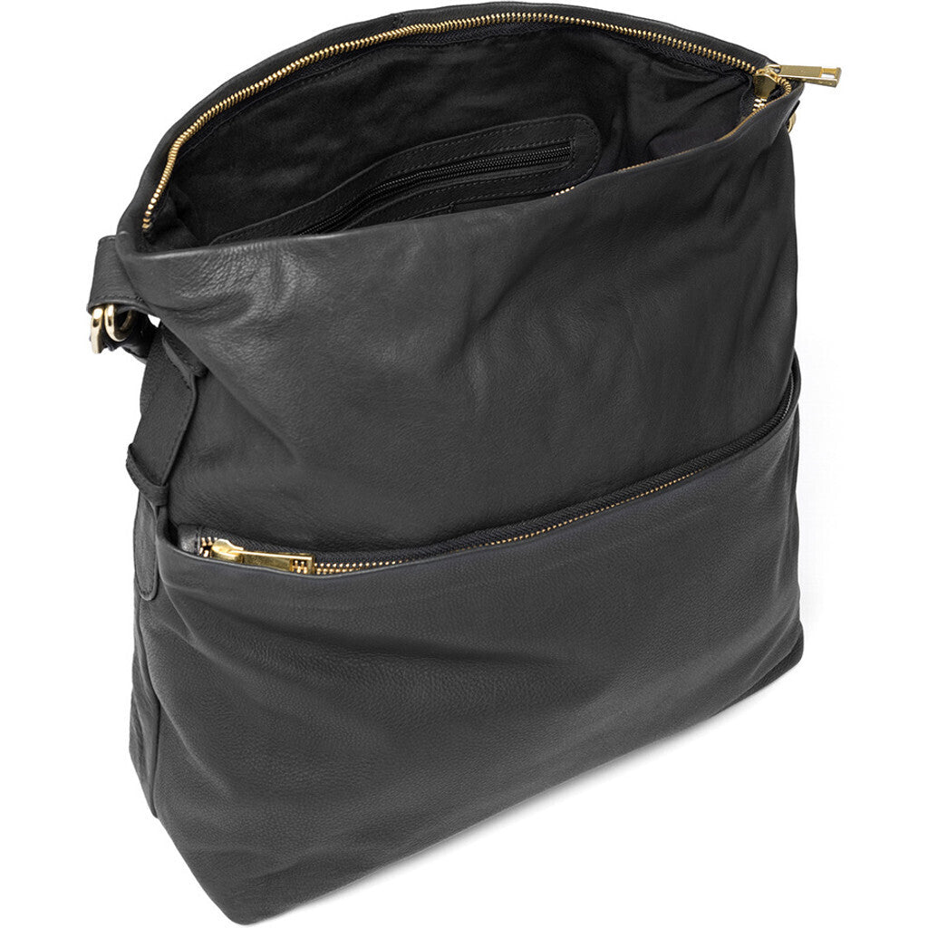 DEPECHE Spacious shoulder bag in nice leather quality Shoulderbag / Handbag 099 Black (Nero)