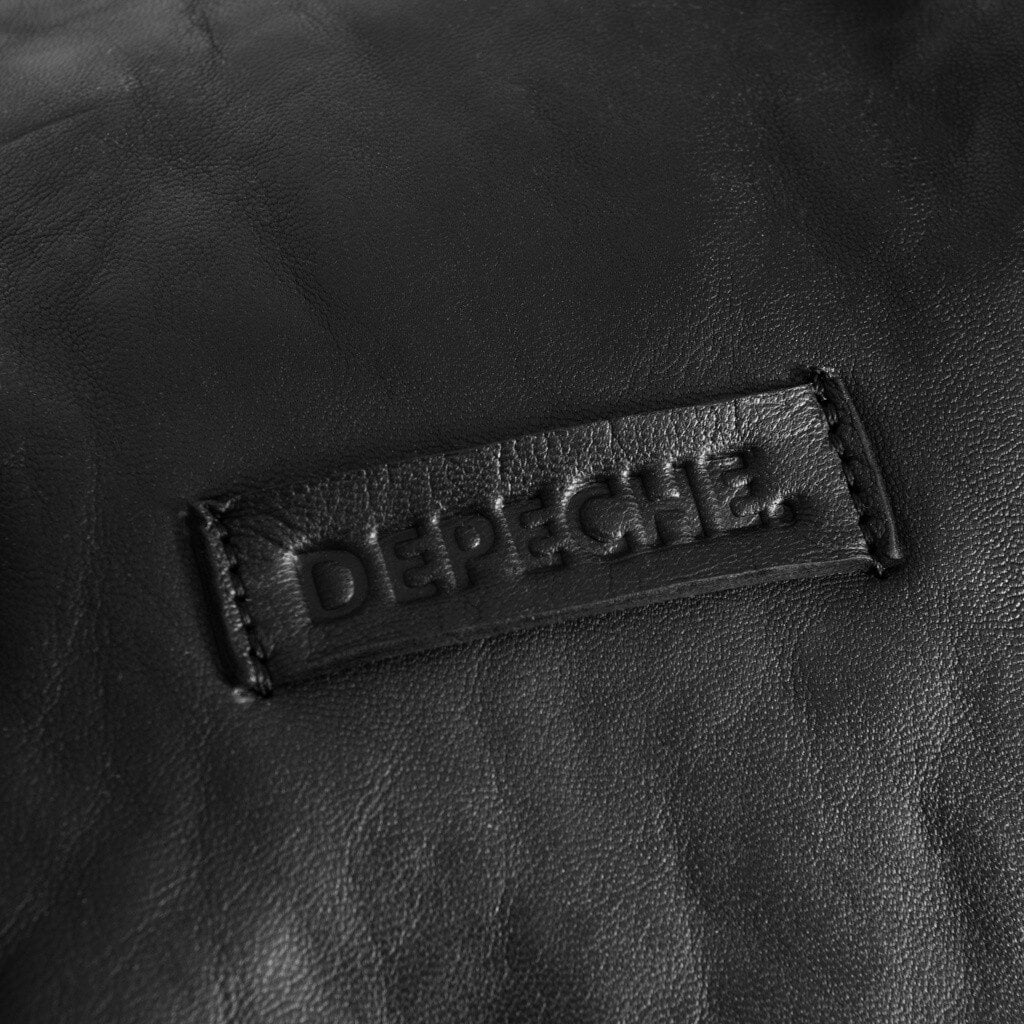 DEPECHE Spacious weekend bag in soft leather quality Weekend Bag 099 Black (Nero)