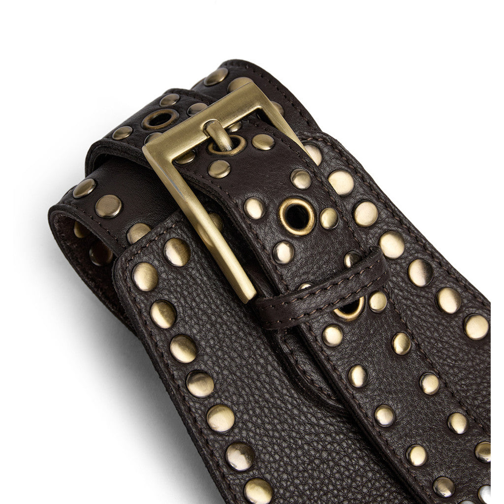 DEPECHE Studded waist belt Belt 033 Mocca