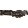 DEPECHE Studded waist belt Belt 033 Mocca