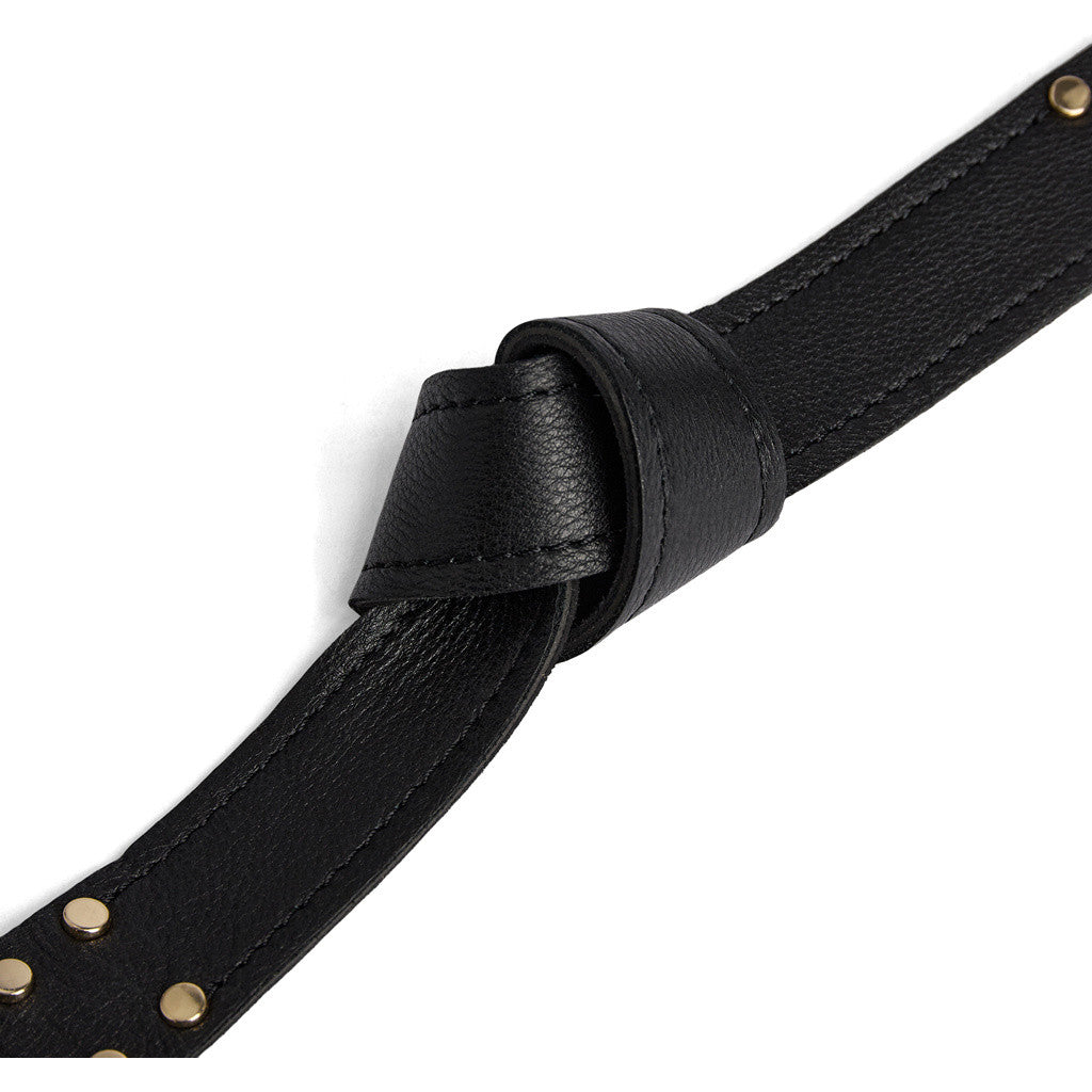 DEPECHE Statement leather belt with studs Belt 190 Black/Gold