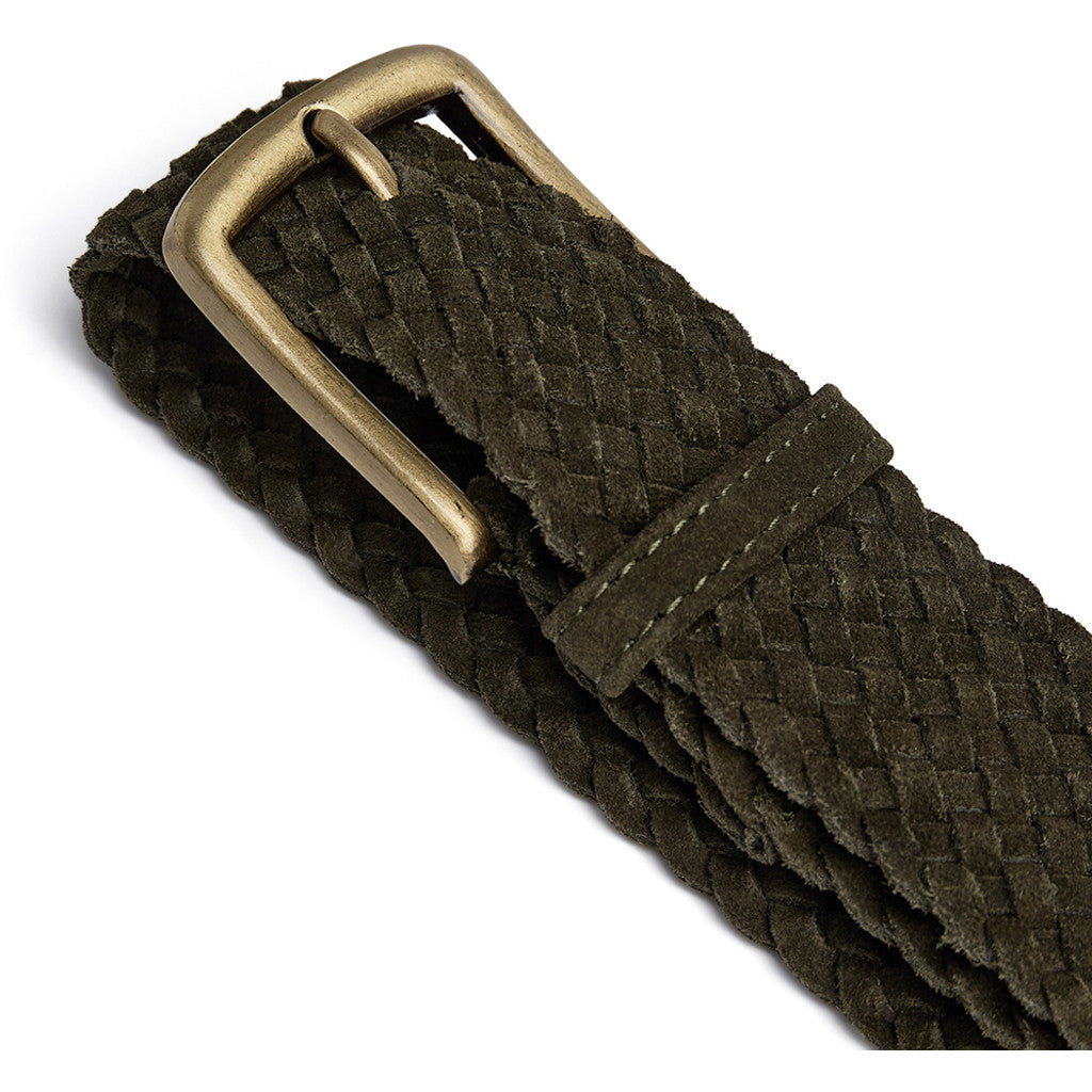 DEPECHE Suede belt Belt 049 Army Green