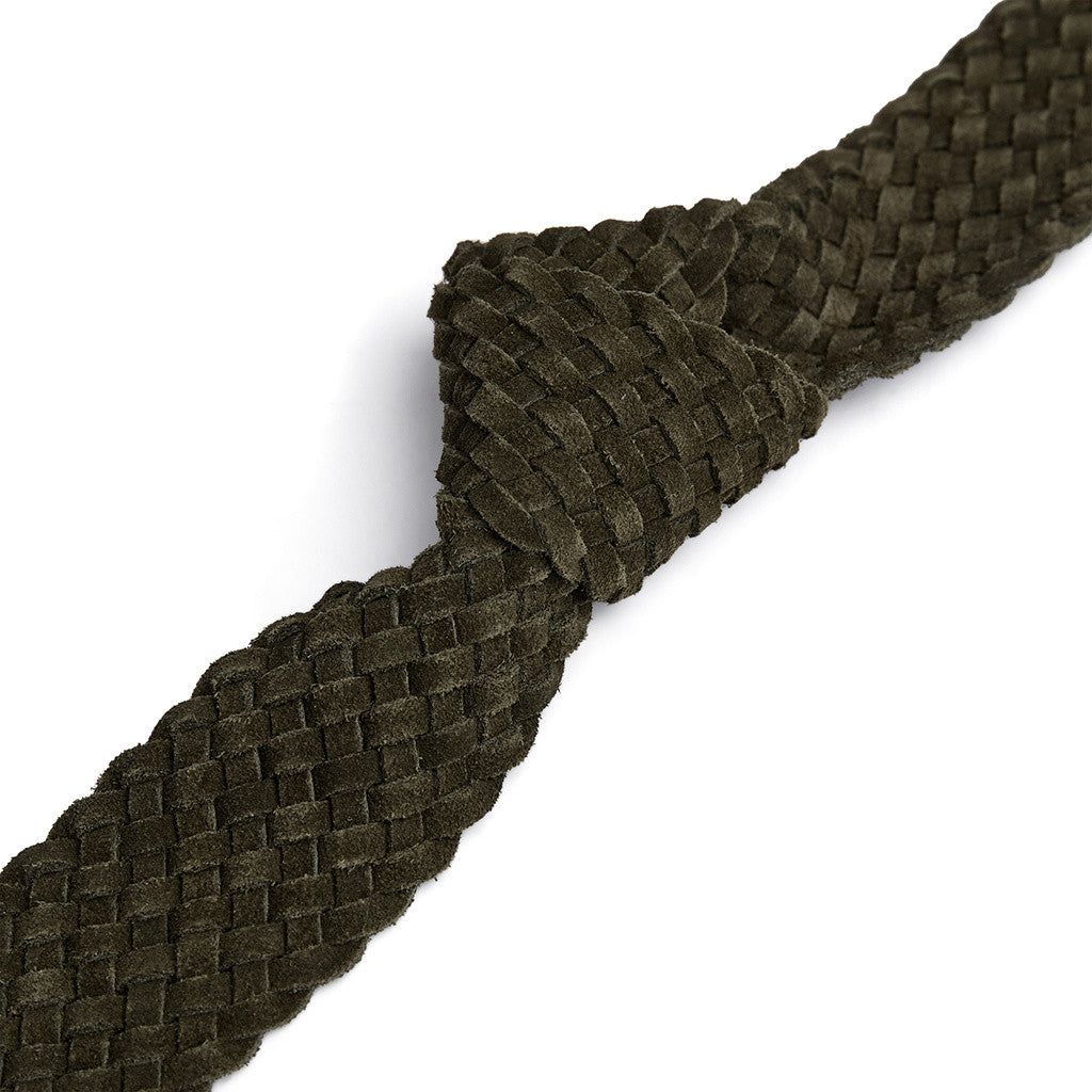 DEPECHE Suede belt Belt 049 Army Green
