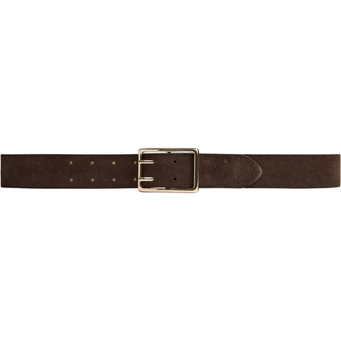 DEPECHE Suede belt Belt 161 Dark brown