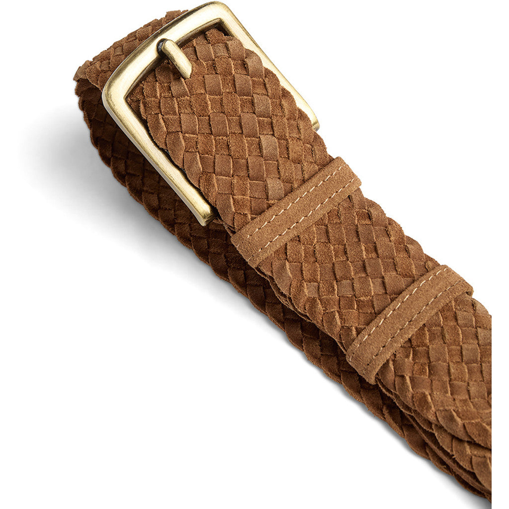 DEPECHE Suede belt Belts 014 Cognac