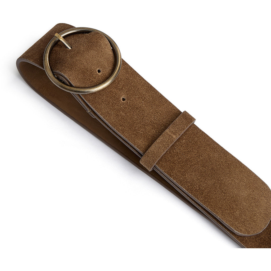 DEPECHE Suede belt Belt 007 Mud