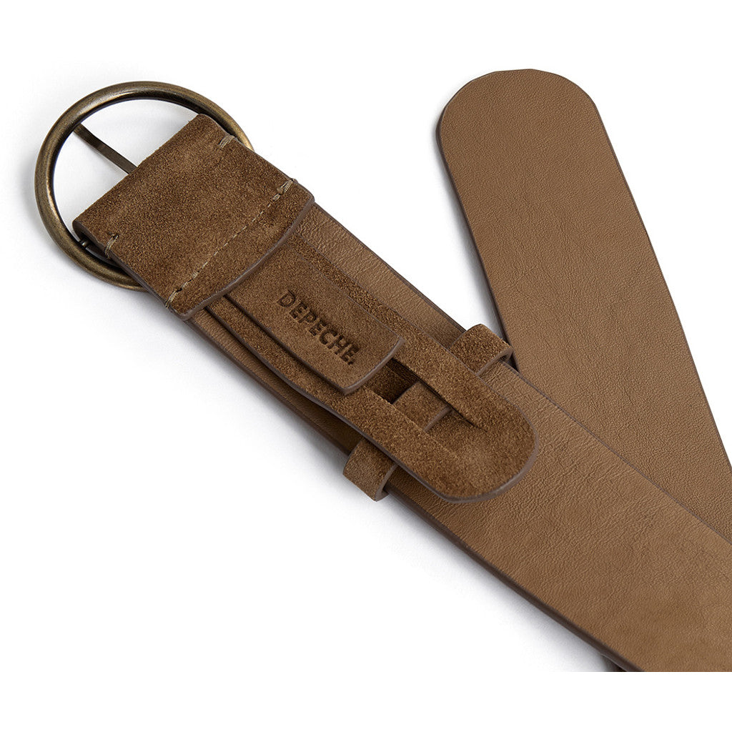 DEPECHE Suede belt Belt 007 Mud