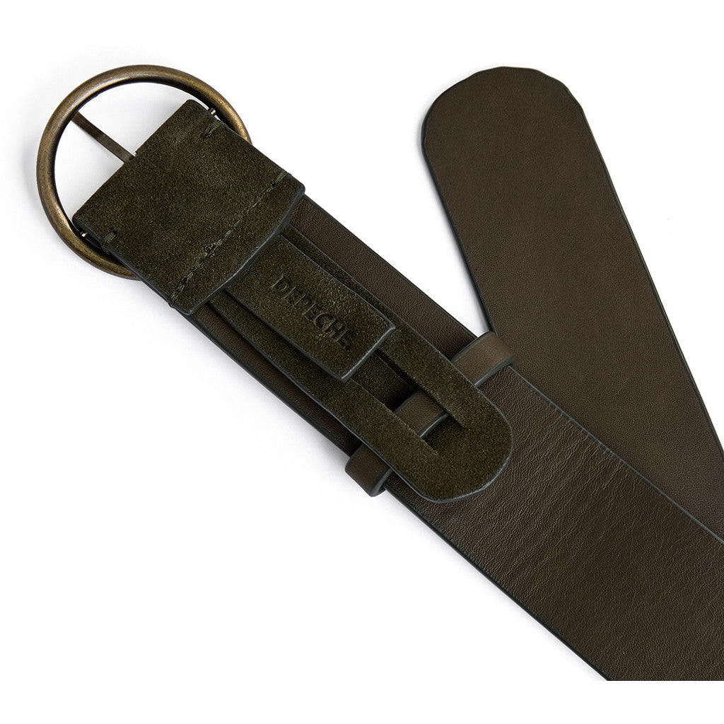 DEPECHE Suede belt Belt 049 Army Green
