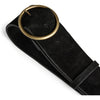DEPECHE Suede belt Belts 154 Black/Brass