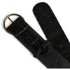 DEPECHE Suede belt Belts 154 Black/Brass