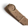 DEPECHE Suede belt w. studs Belt 011 Sand
