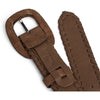 DEPECHE Suede belt with oval buckle Belt 327 Dark Camel