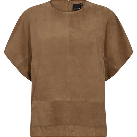 Depeche leather wear Suede blouse Blouse 007 Mud