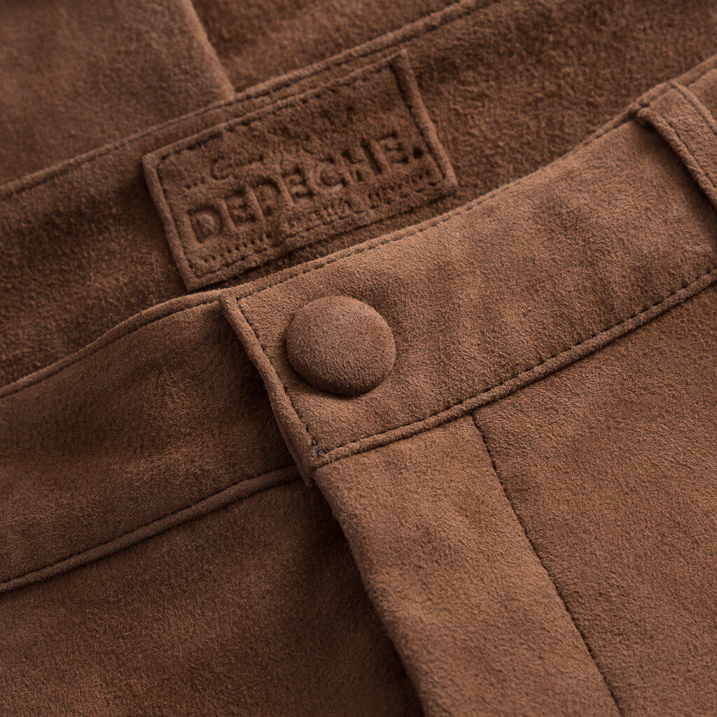 Depeche leather wear Suede chino pants Pants 008 Chocolate