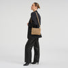 DEPECHE Suede clutch/crossover with stud details Small bag / Clutch 011 Sand