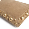 DEPECHE Suede clutch/crossover with stud details Small bag / Clutch 011 Sand