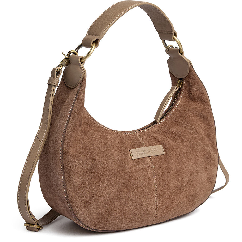 DEPECHE Suede crossbody bag Crossover 020 Taupe