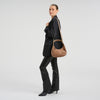 DEPECHE Suede crossbody bag Crossover 094 Platin