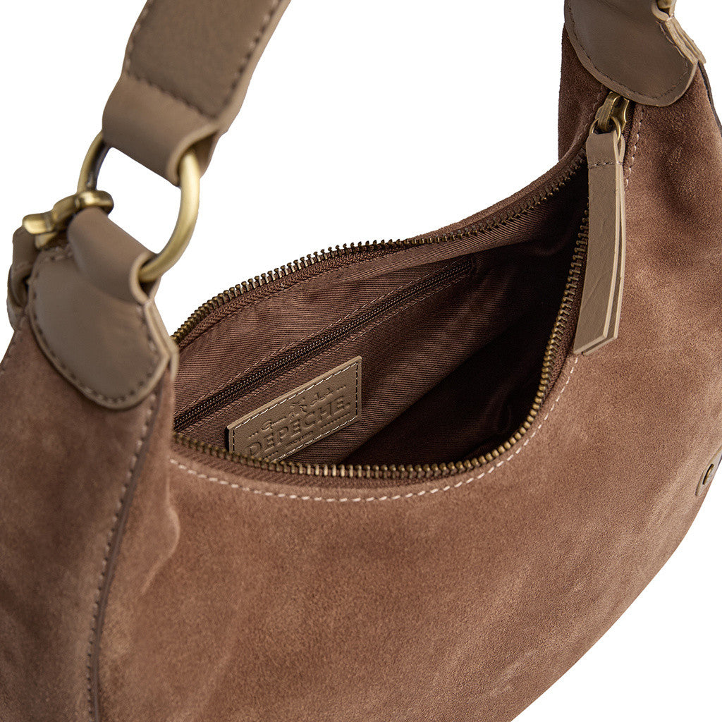 DEPECHE Suede crossbody bag Crossover 020 Taupe
