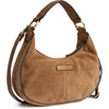 DEPECHE Suede crossbody bag Crossover 196 Dark tan