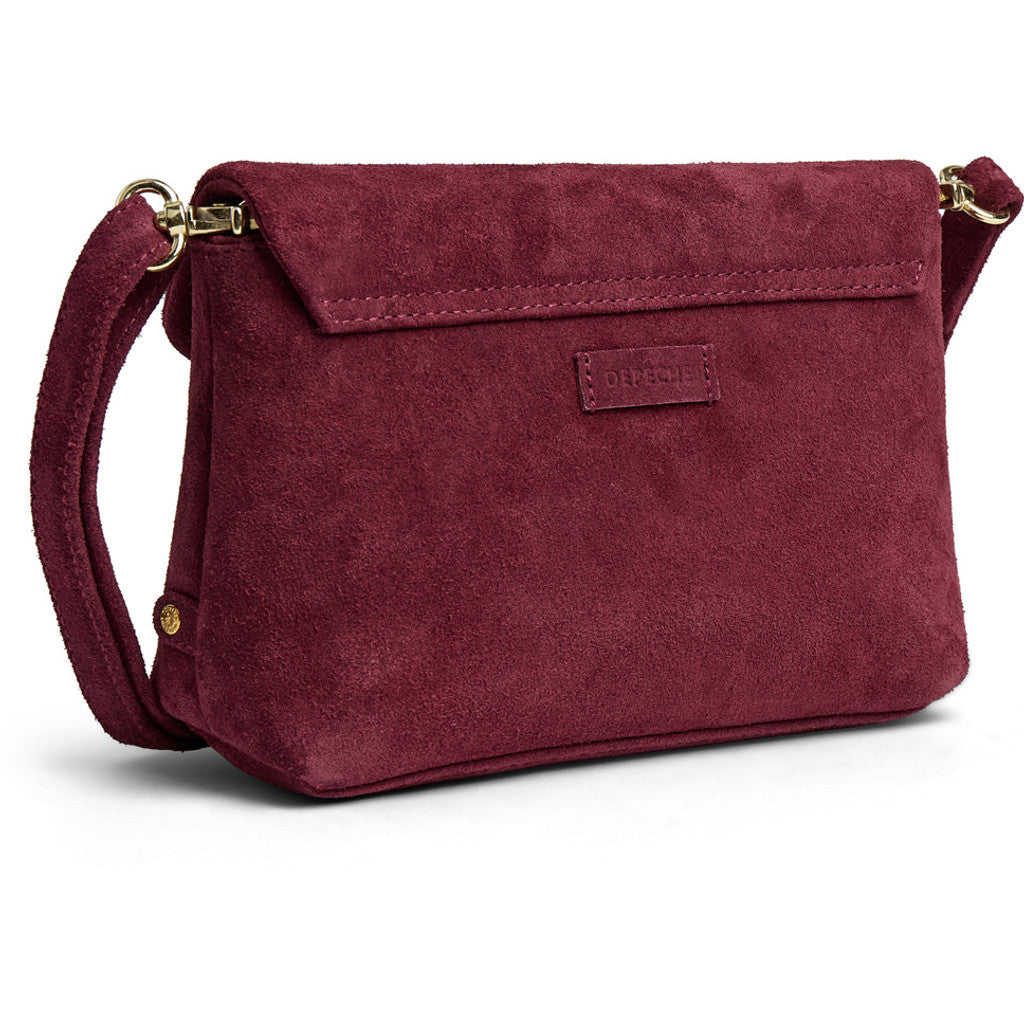 DEPECHE Suede crossover bag with flap Cross over 305 Ox Blood