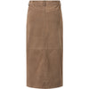 Depeche leather wear Suede pencil skirt in nice and soft quality Skirts 007 Mud