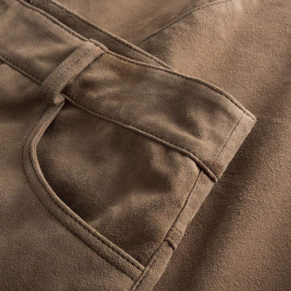 Depeche leather wear Suede pencil skirt in nice and soft quality Skirts 007 Mud