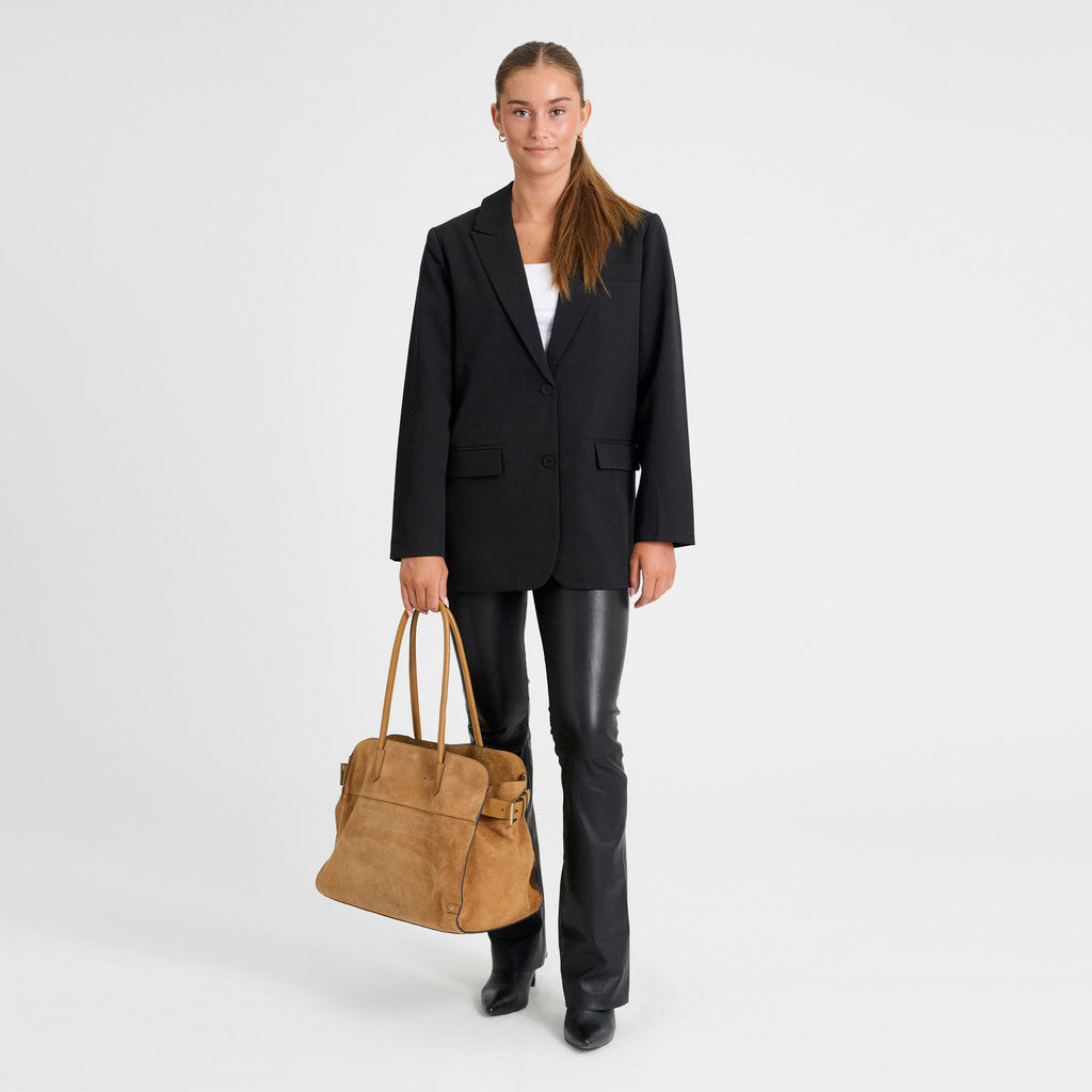 DEPECHE Suede shopper Shopper 196 Dark tan