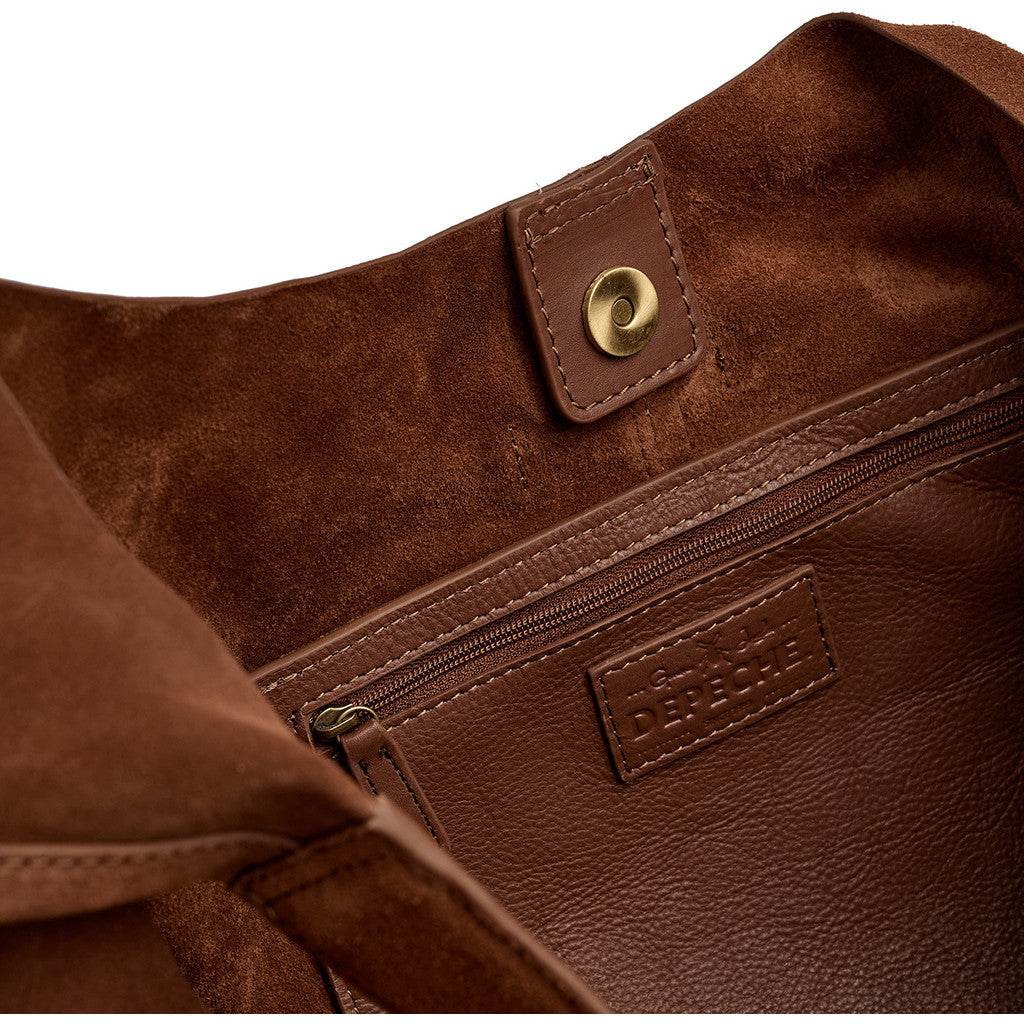 DEPECHE Suede shopper Shopper 014 Cognac