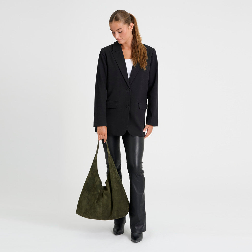 DEPECHE Suede shopper Shoulderbag / Handbag 049 Army Green