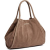 DEPECHE Suede shopper bag Shopper 224 Taupe