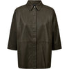 Depeche leather wear Tenna leather shirt Shirt 335 Dark Khaki