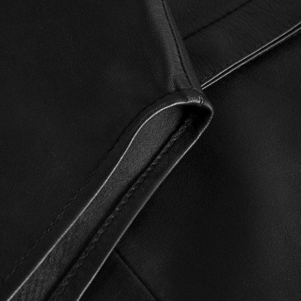 Depeche leather wear Tenna leather shirt Shirts 099 Black (Nero)