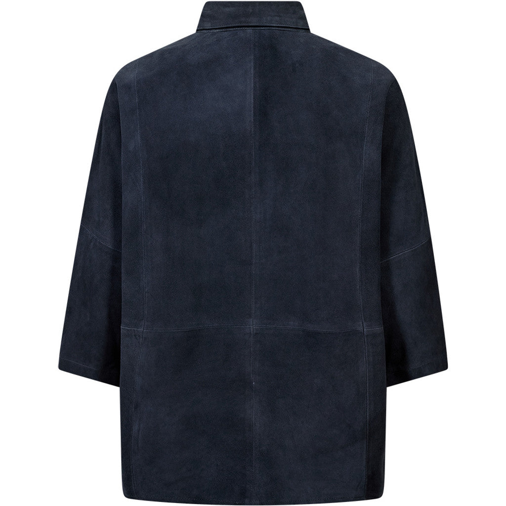 Depeche leather wear Tenna suede shirt Shirt 031 Ocean