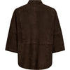 Depeche leather wear Tenna suede shirt Shirt 067 Dusty brown