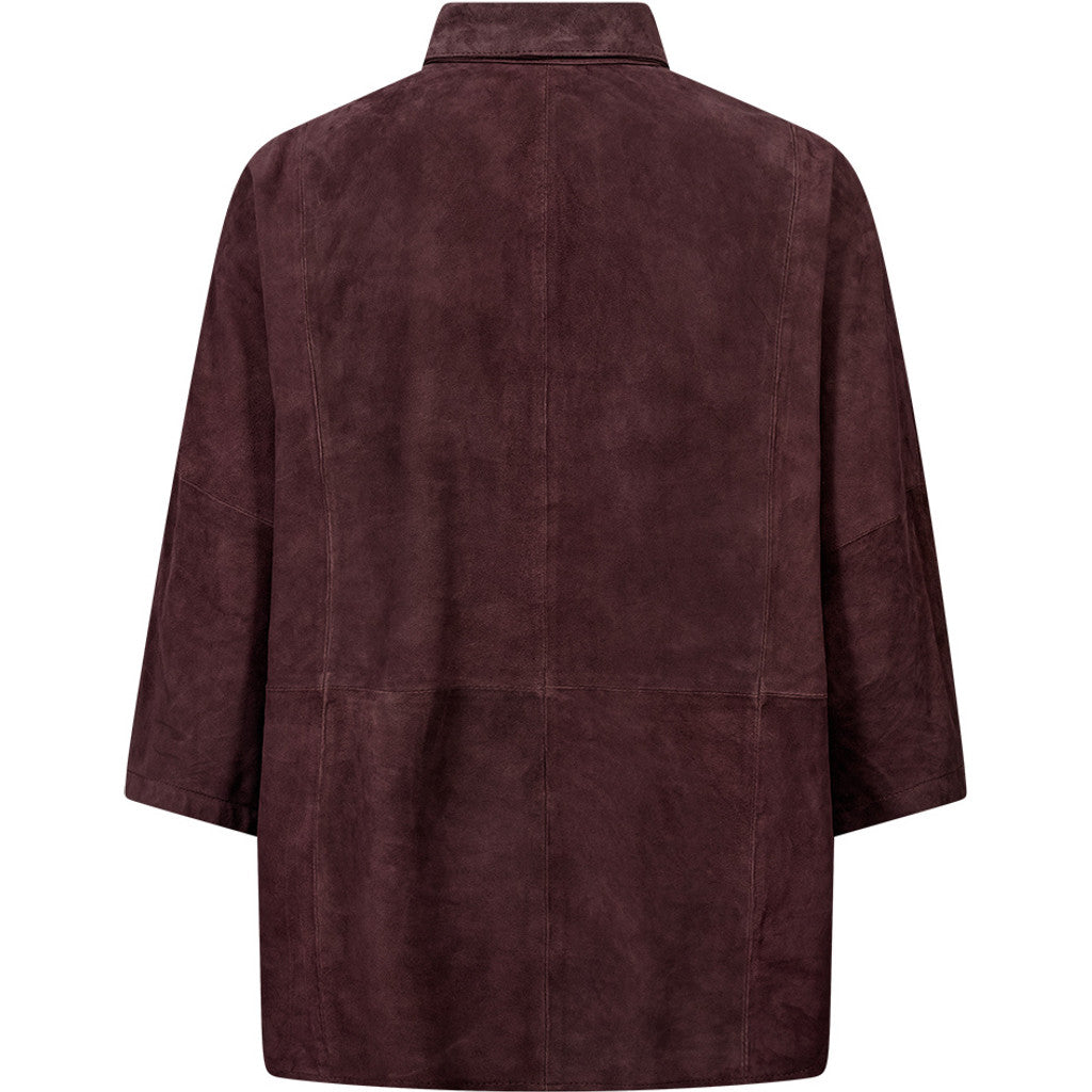 Depeche leather wear Tenna suede shirt Shirt 334 Deep Plum