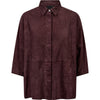 Depeche leather wear Tenna suede shirt Shirt 334 Deep Plum