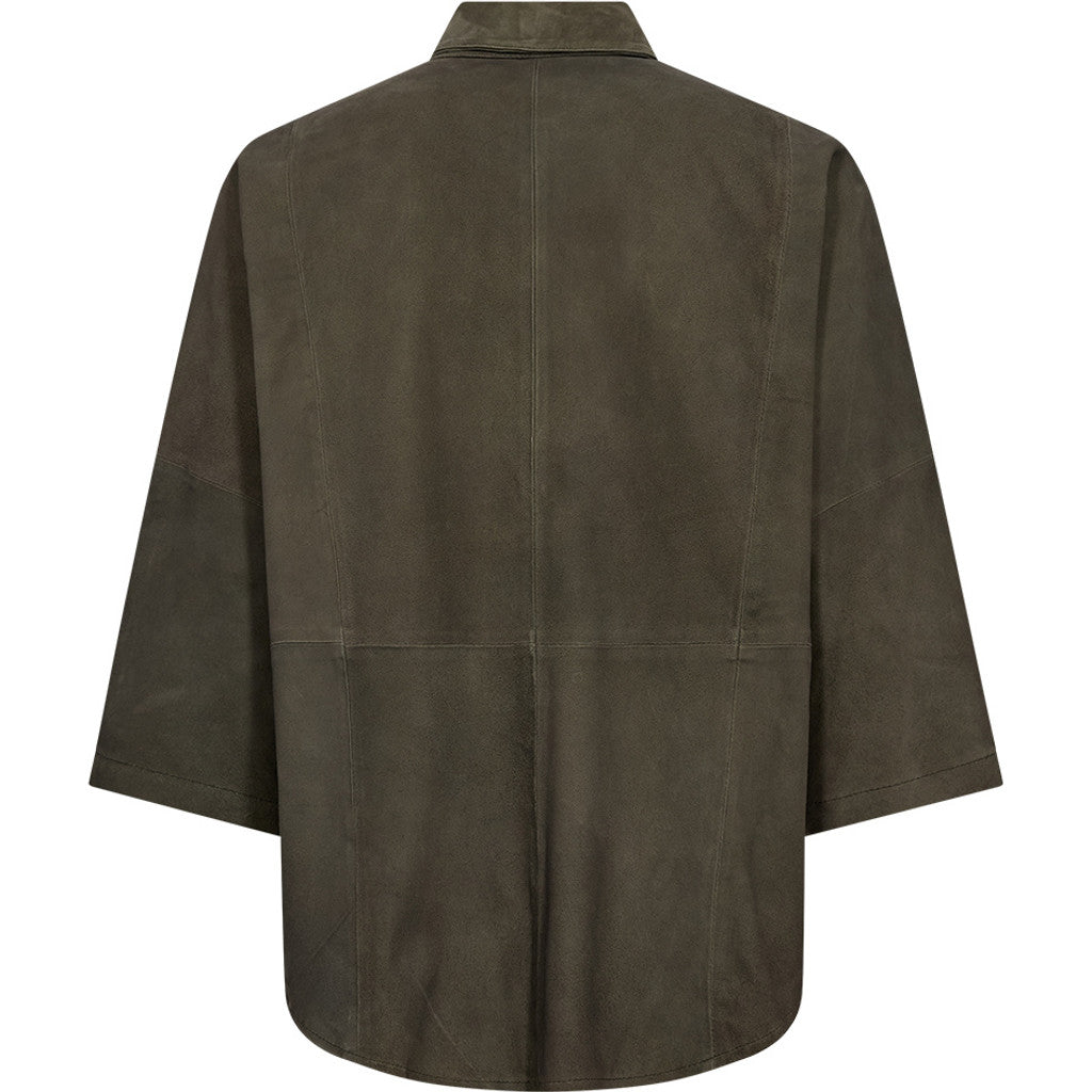 Depeche leather wear Tenna suede shirt Shirt 054 Khaki