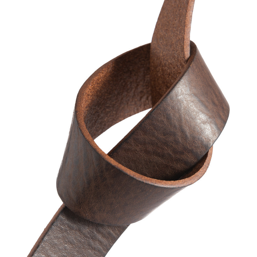 DEPECHE Timeless belt in leather quality Belts 179 Brown/Brass