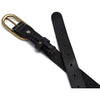 DEPECHE Timeless narrow belt in delicious leather quality Belts 154 Black/Brass