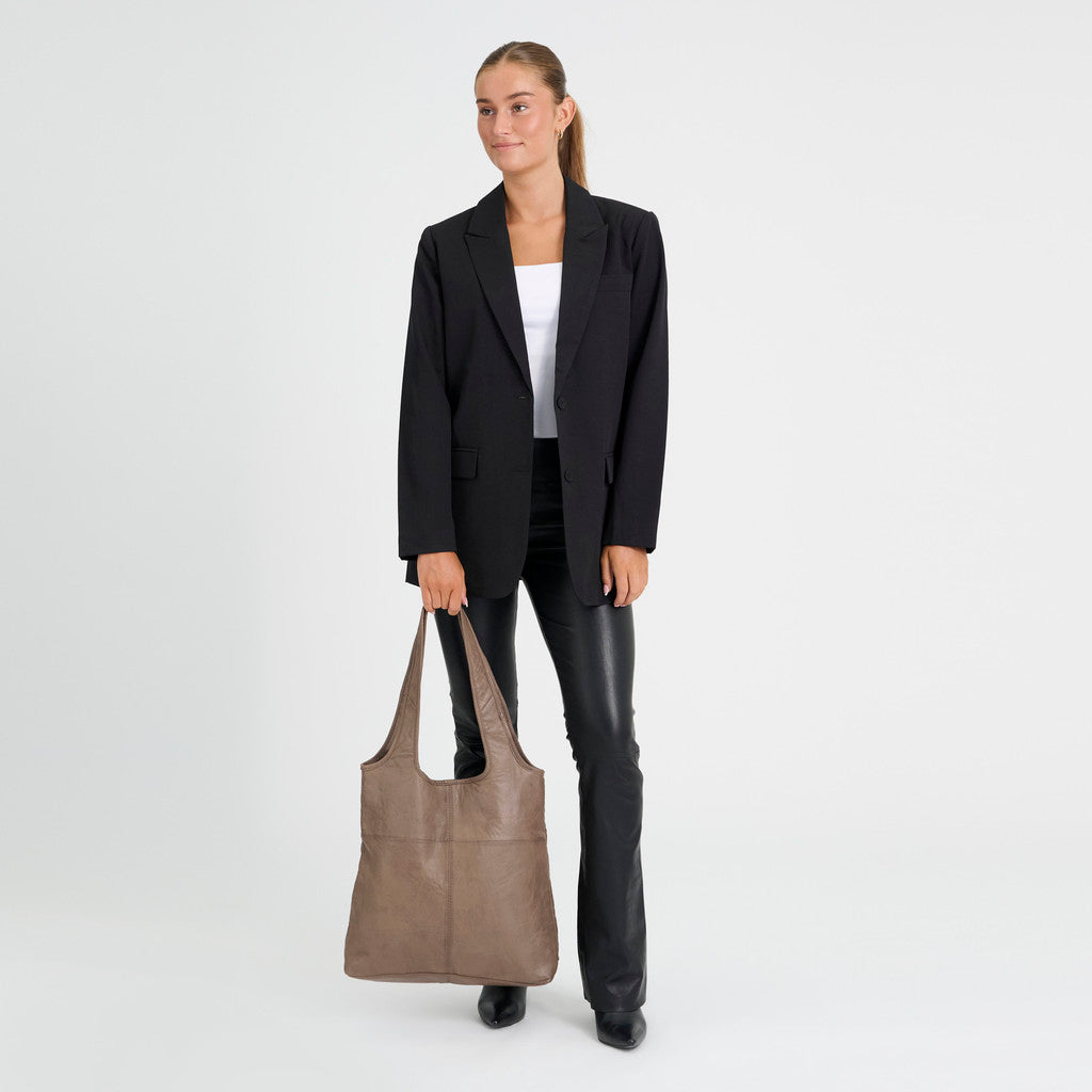 DEPECHE Timeless shopper Shopper 250 Dark Taupe