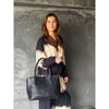 DEPECHE Timeless shopper bag in soft leather quality Shopper 099 Black (Nero)